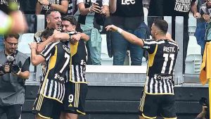 La Juventus festeggia un gol