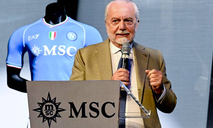 Aurelio De Laurentiis alla presentazione della maglia - Sportincampo.it