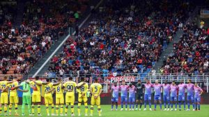 Stadio San Siro durante il minuto di raccoglimento - Sportincampo.it