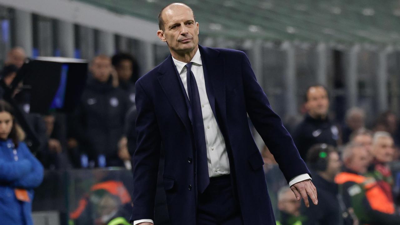 Max Allegri preoccupato durante la partita della Juventus - foto ANSA - Sportincampo.it