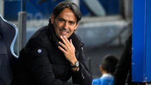 Simone Inzaghi sorridente sulla panchina dell'Inter - foto ANSA - Sportincampo.it